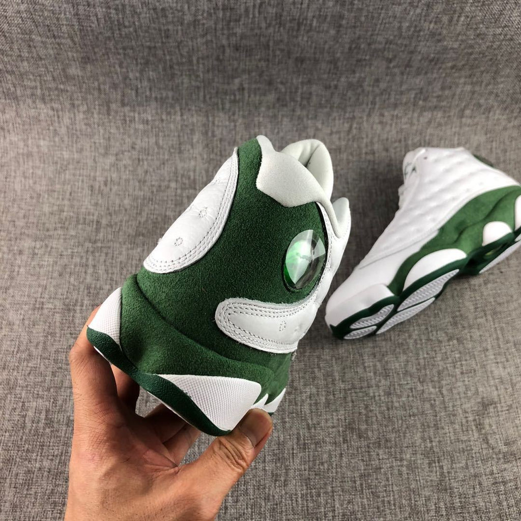 Air Jordan 13 Ray Allen PE White Green Sneakers - product image from the listing.