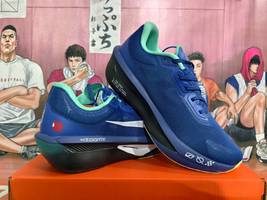 Nike ZoomX Running Shoes in Blue, in Black and Mint - product image from the listing.