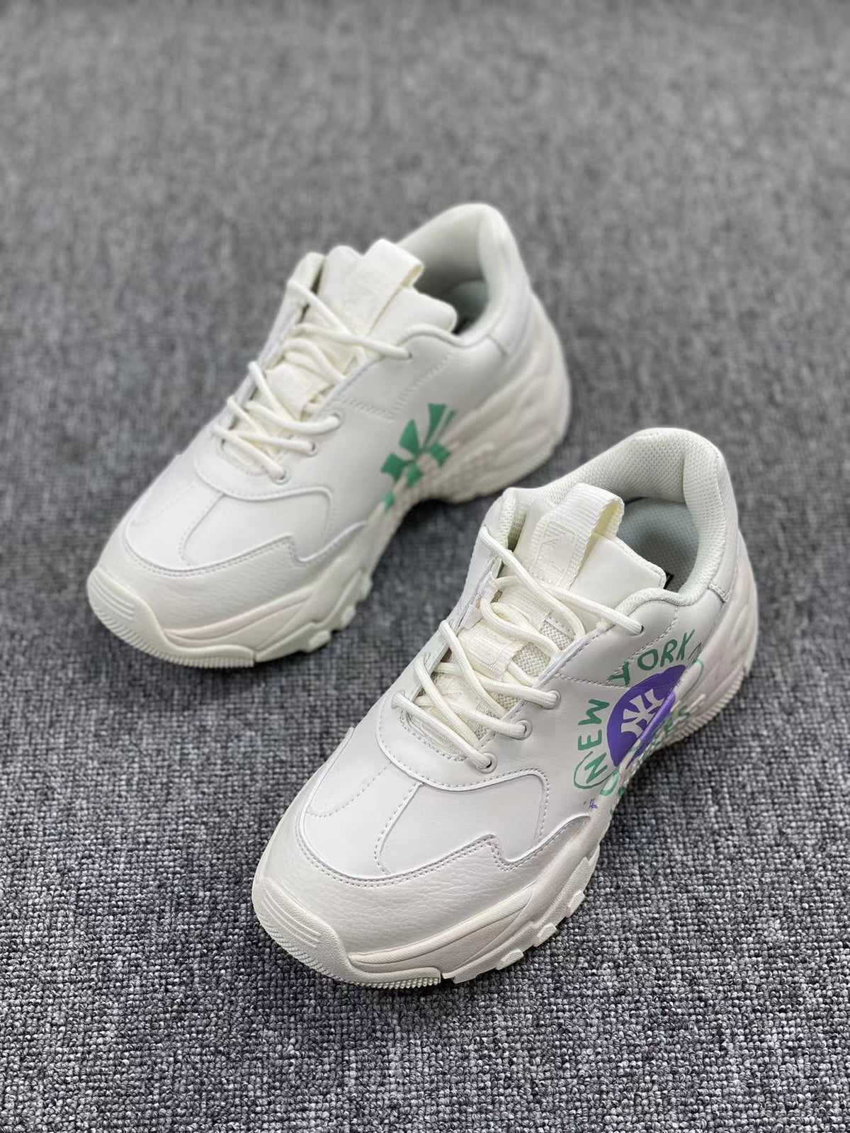 White MLB Chunky Low-Top Sneakers - product image from the listing.
