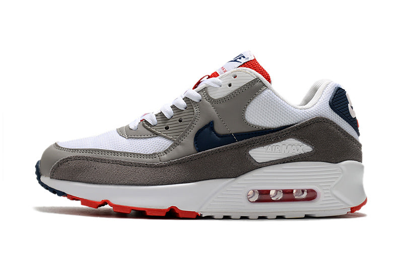 Nike Air Max 90 Sneakers in White Grey Red - product image from the listing.