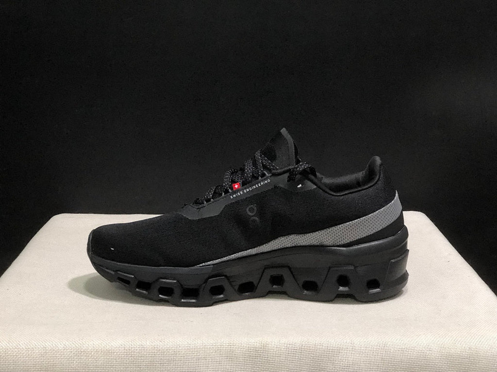 On Cloudmonster 2 Black and Ash Shoes for Running - product image from the listing.