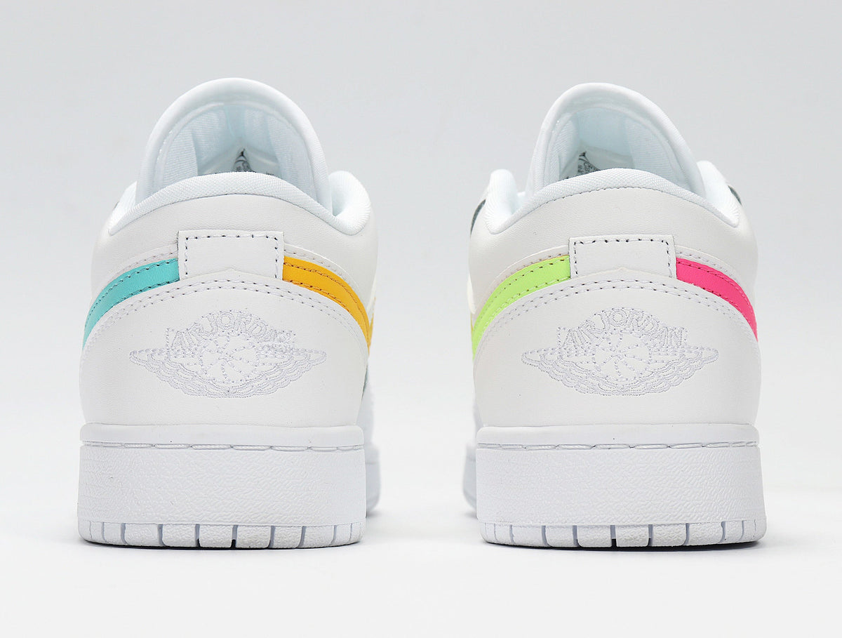 White Multicolor CW7035-100 Sneakers - Nike Air Jordan 1 Low - product image from the listing.
