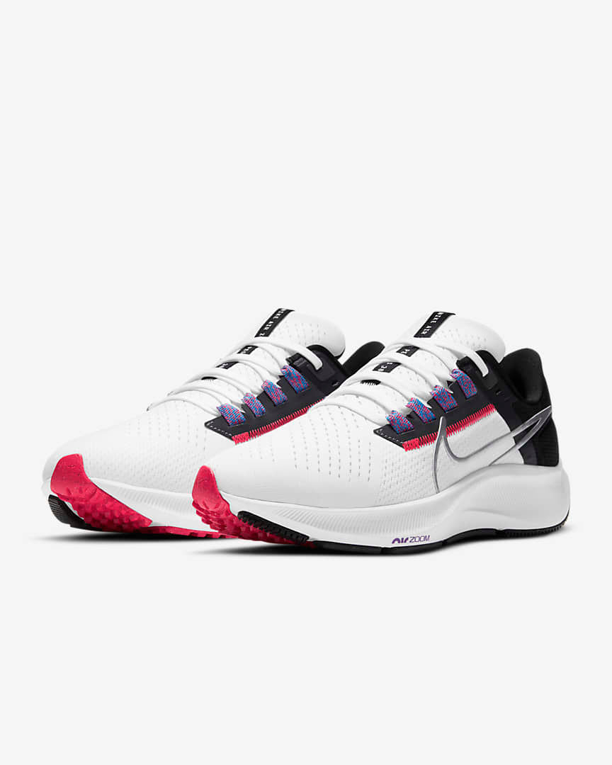 Nike Air Zoom Pegasus 38 Running Shoes in White CW7358-101 - product image from the listing.