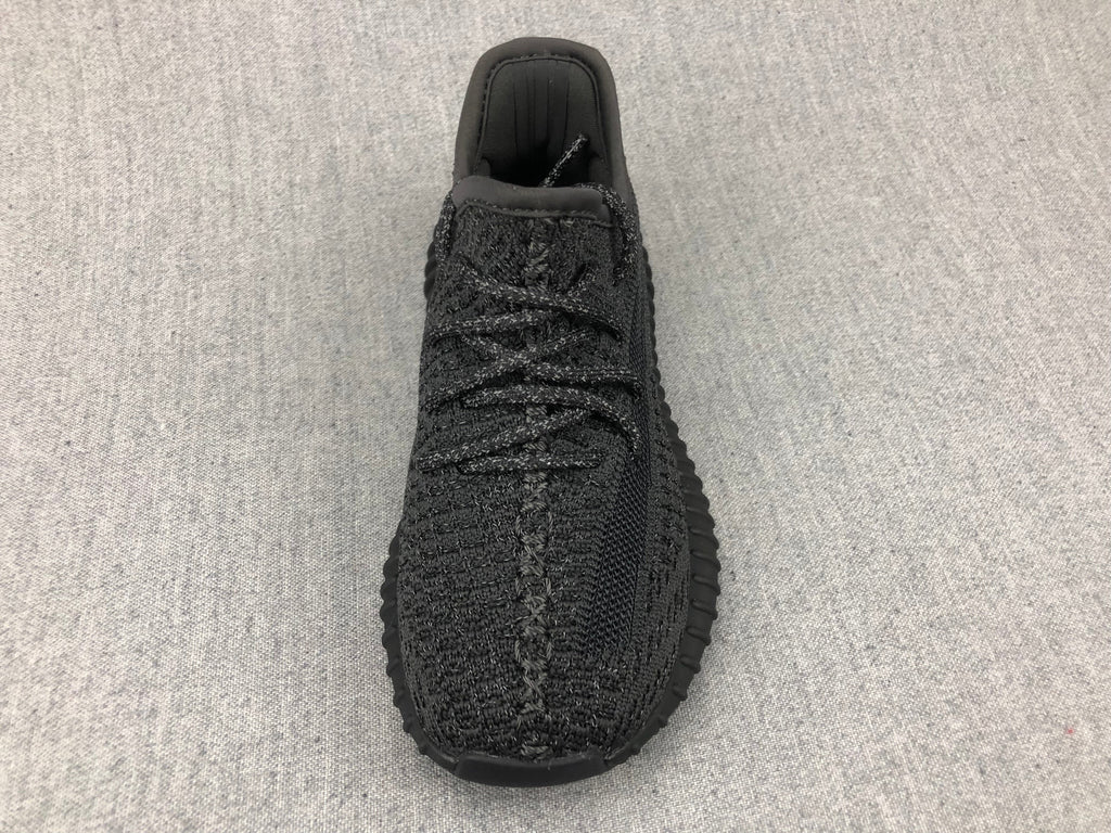 Black Yeezy 350 V2 Kids Sneakers - product image from the listing.