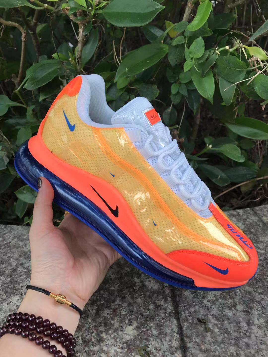 Nike Air Max 720 Sneakers in Yellow, in Orange and Navy - product image from the listing.