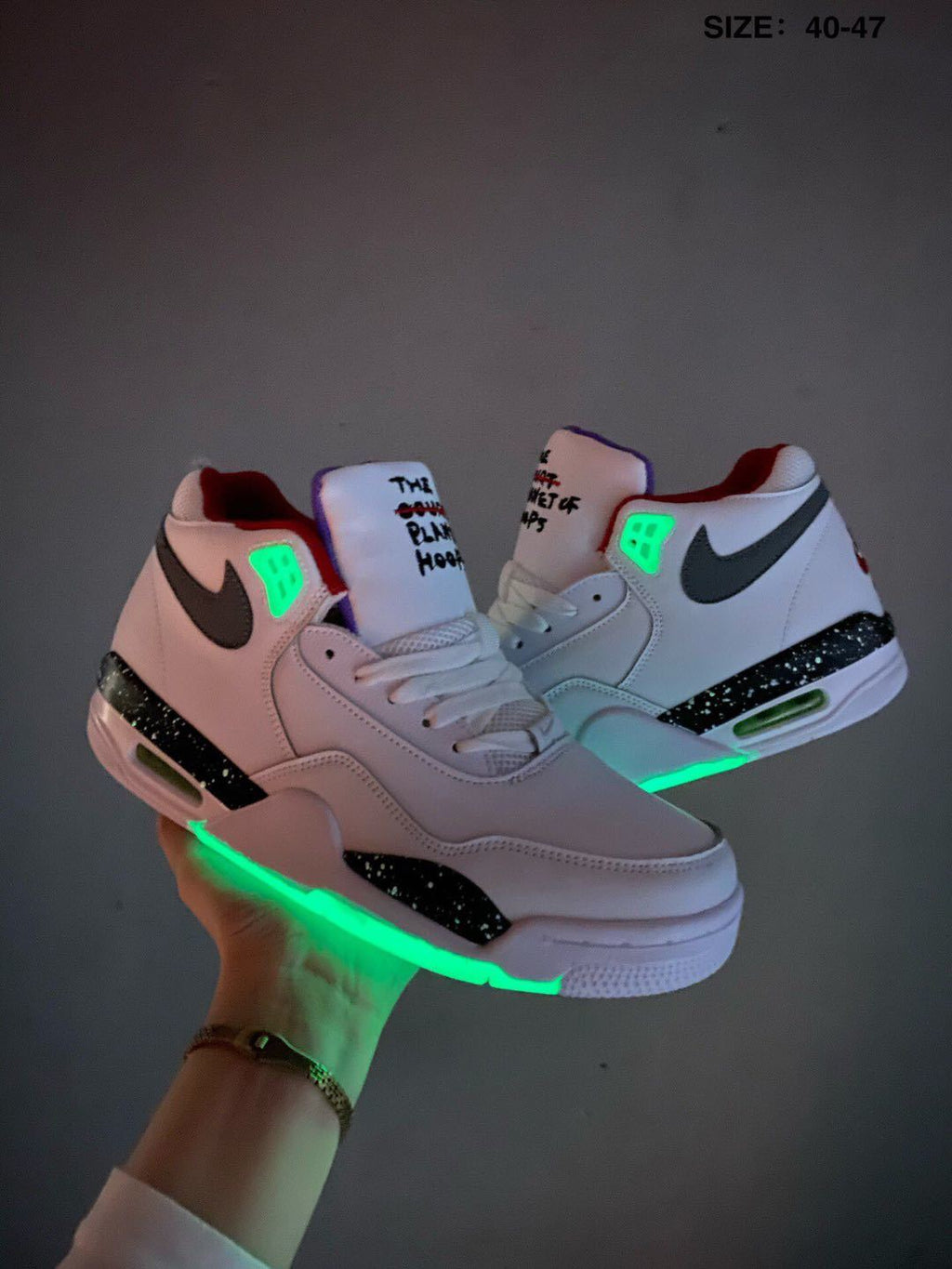 Nike Air Flight 89 White Glow Basketball Trainers - product image from the listing.