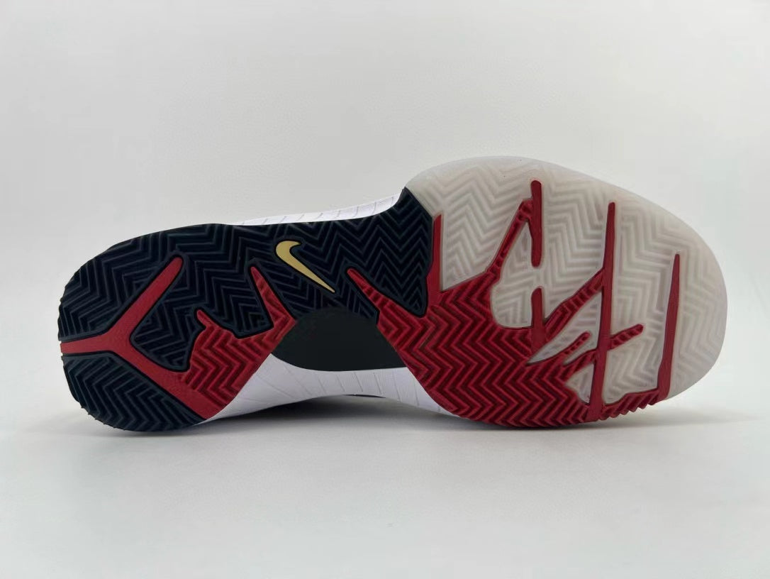 Nike Kobe 4 Protro Sneakers in Gold White 344335-141 - product image from the listing.