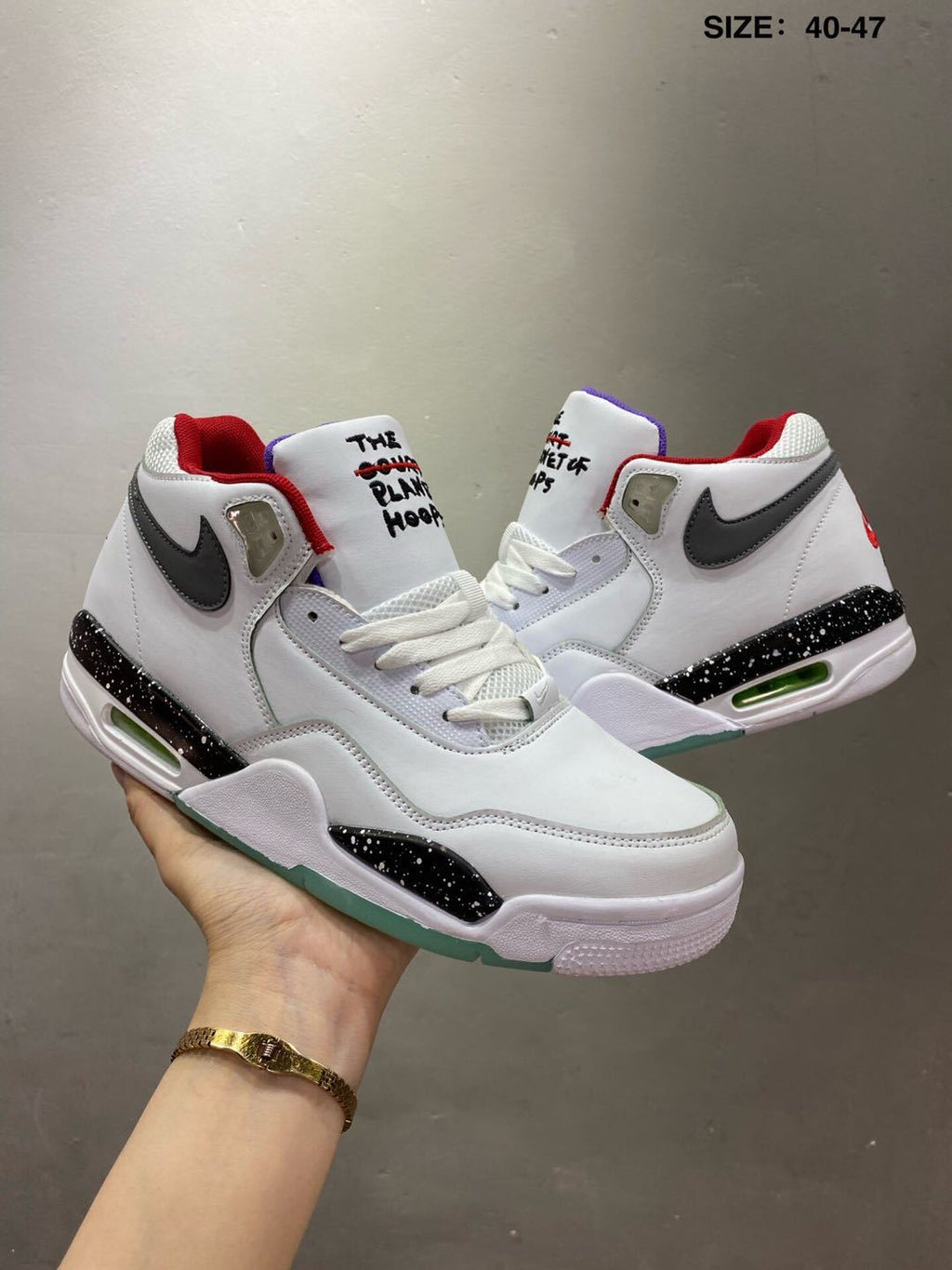 Nike Air Flight 89 White Glow Basketball Trainers - product image from the listing.