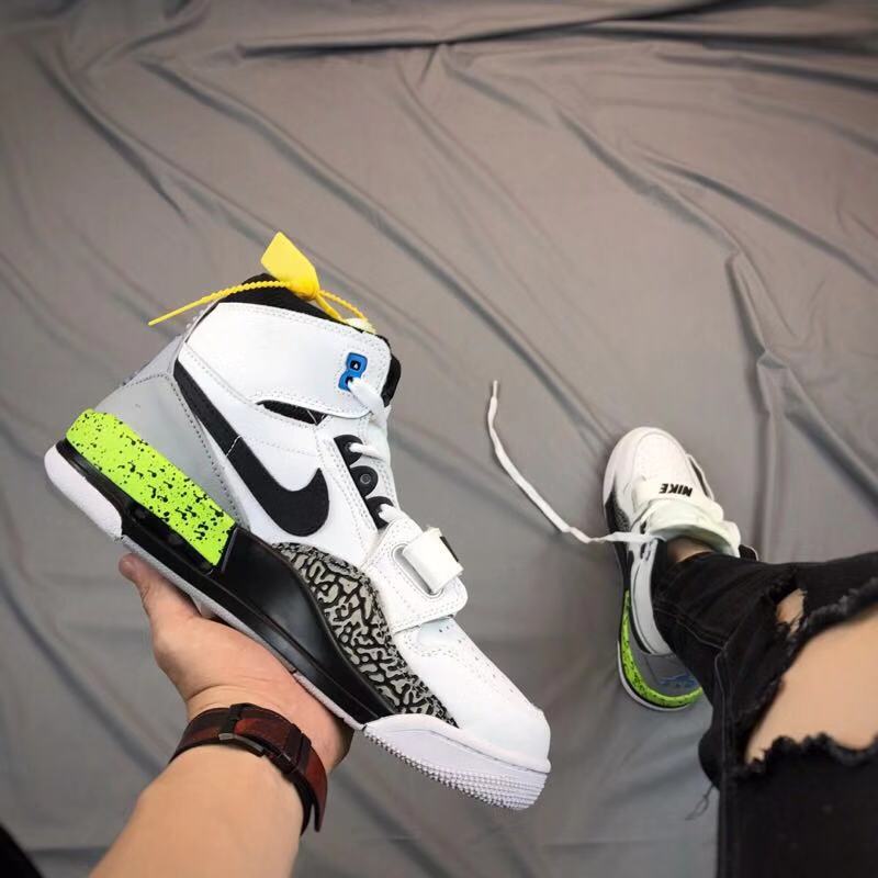 Air Jordan Legacy 312 High-Top Sneakers White Black Volt - product image from the listing.