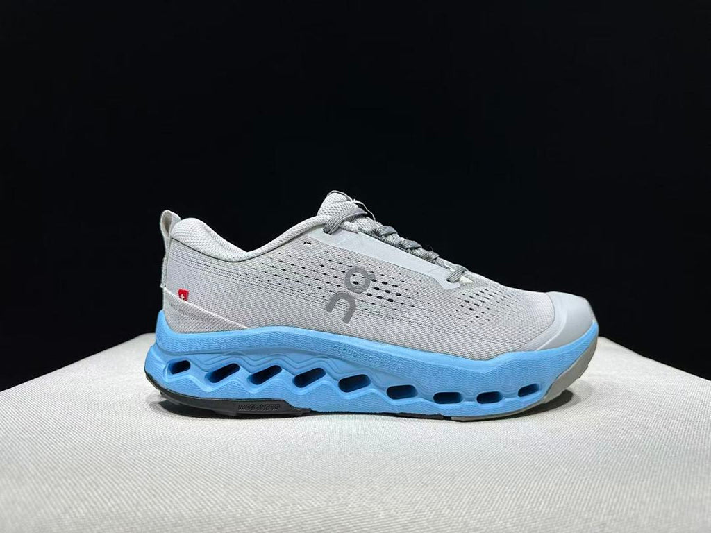 On Cloudsurfer Trail 2 Trail Shoes for Running, Grey/Blue - product image from the listing.
