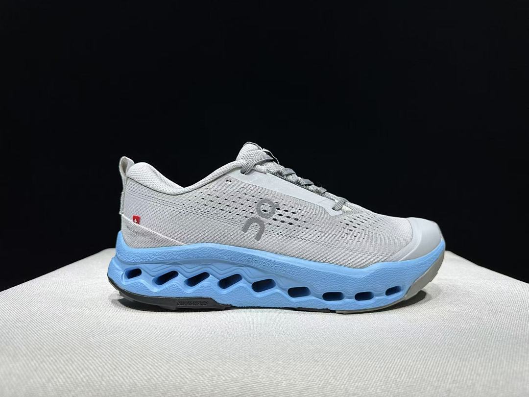 On Cloudsurfer Trail 2 Trail Shoes for Running, Grey/Blue - product image from the listing.