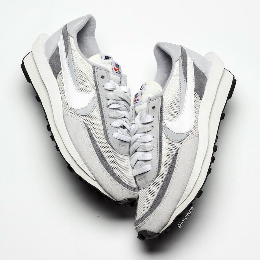 White and Grey Nike x sacai LDWaffle Sneakers BV0073-100 - product image from the listing.