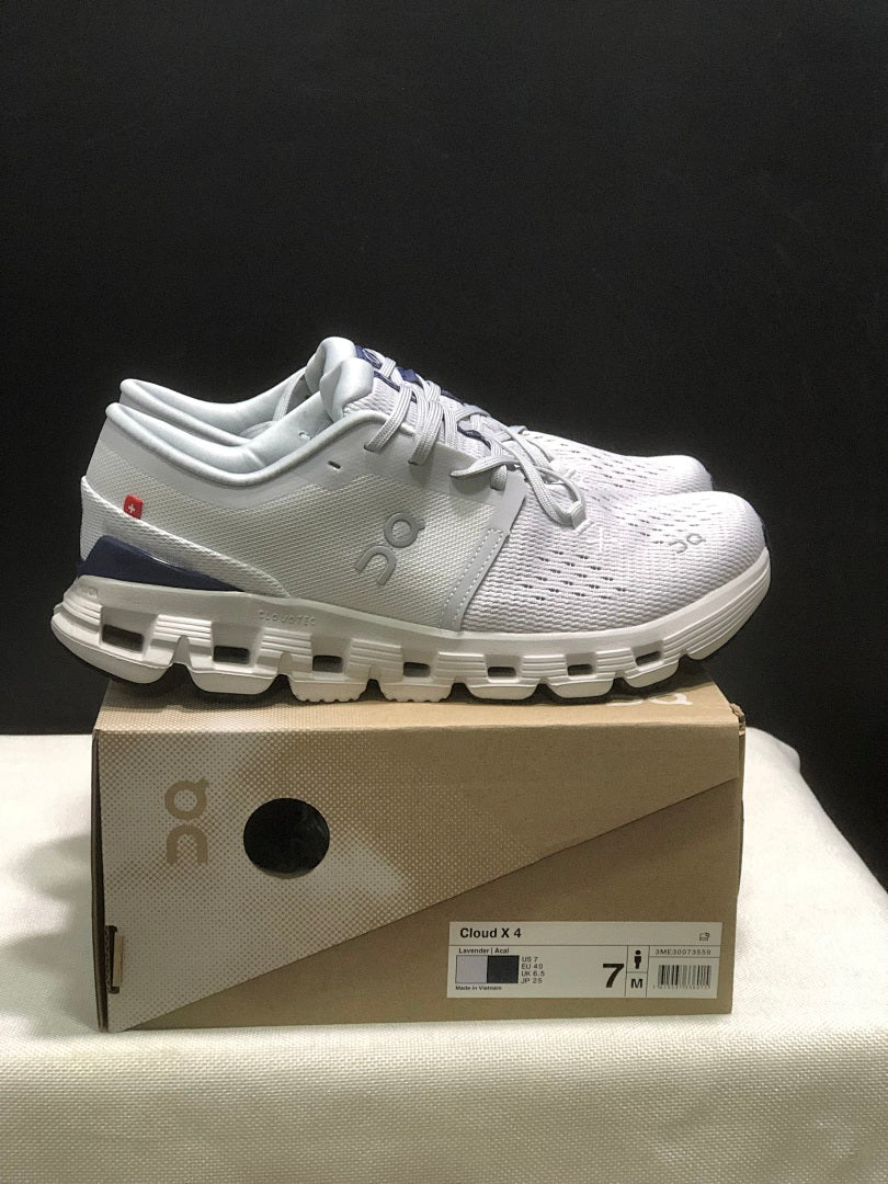 On Cloud X 4 Sneakers in Lavender and in Blue - product image from the listing.
