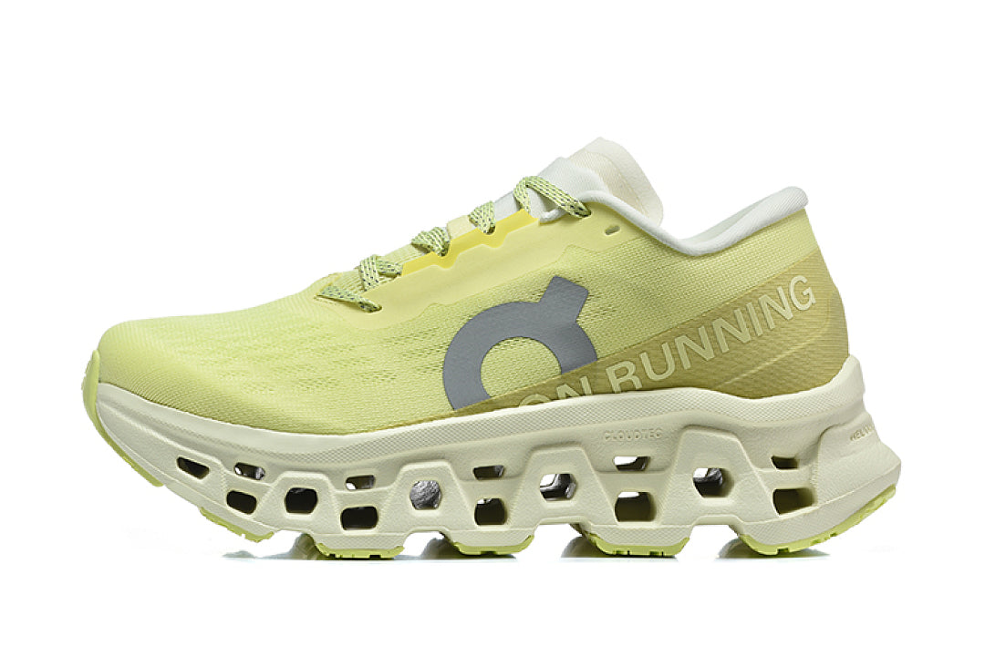 On Cloudmonster 3 Running Shoes, Fluorescent in Green - product image from the listing.