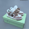 Off-White Low-Top Sneakers in White and Dusty in Pink - product image from the listing.