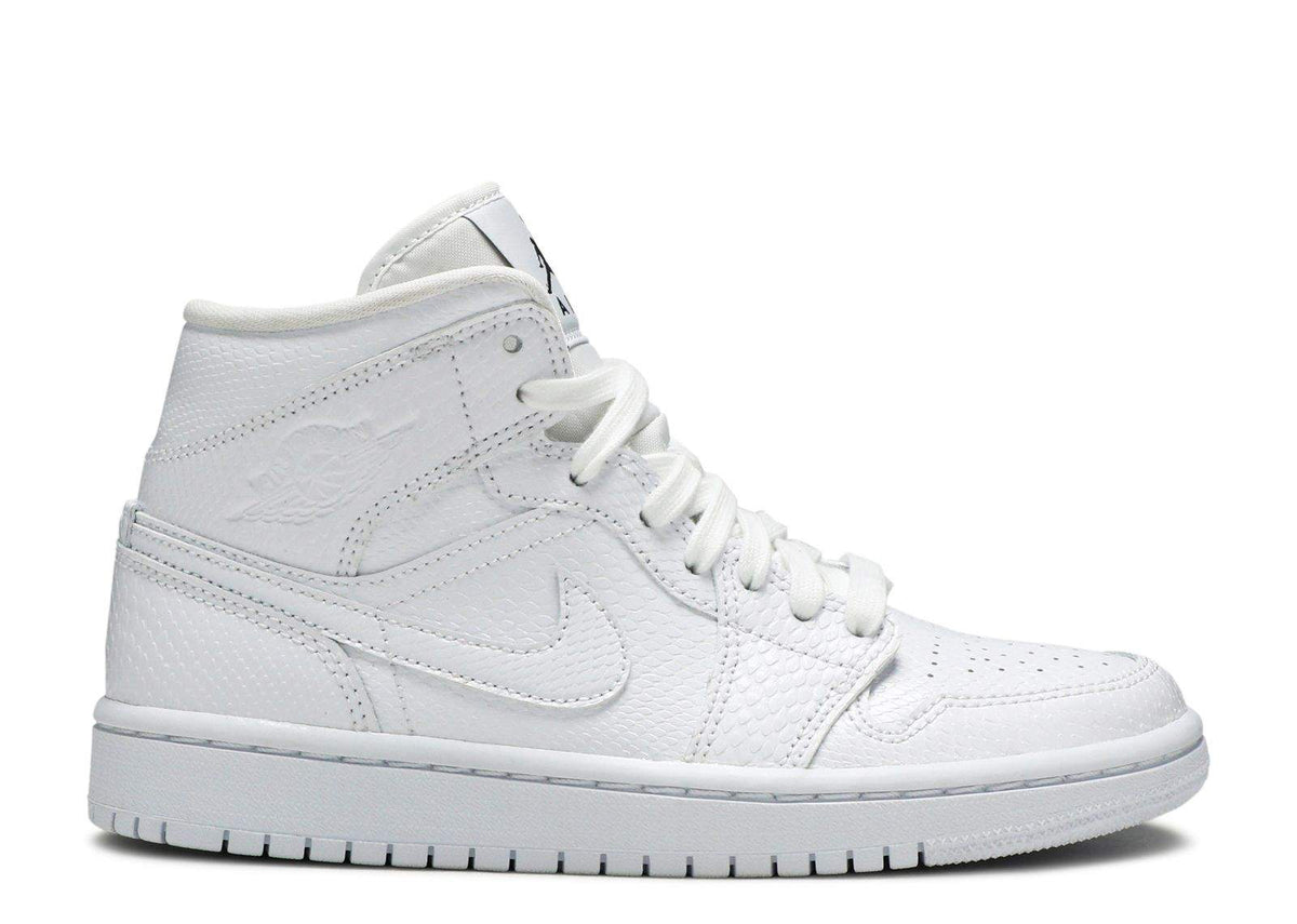 Air Jordan 1 Mid 'White Snakeskin' Footwear - product image from the listing.