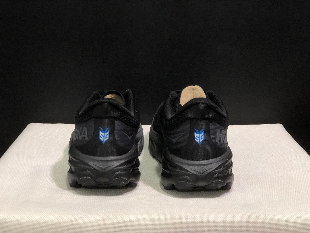 HOKA Speedgoat 5 Trail Running Shoes in Black - product image from the listing.