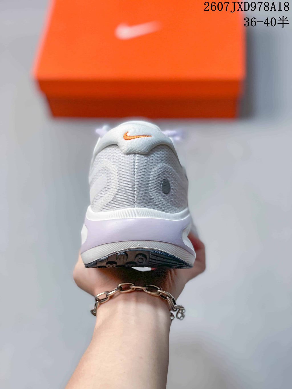 Nike Journey Run Sneakers for Running White Lavender 2607JXD978A18 - product image from the listing.