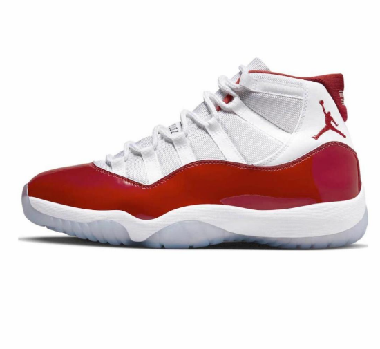 Jordan 11 Sneakers in White and Red CT8012-116 - product image from the listing.