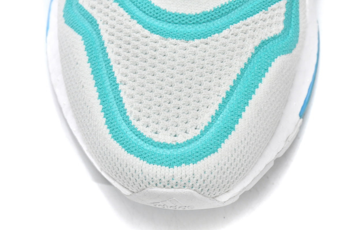Adidas UltraBoost 22 Running Shoes White Sky Rush in Mint GY8674 - product image from the listing.