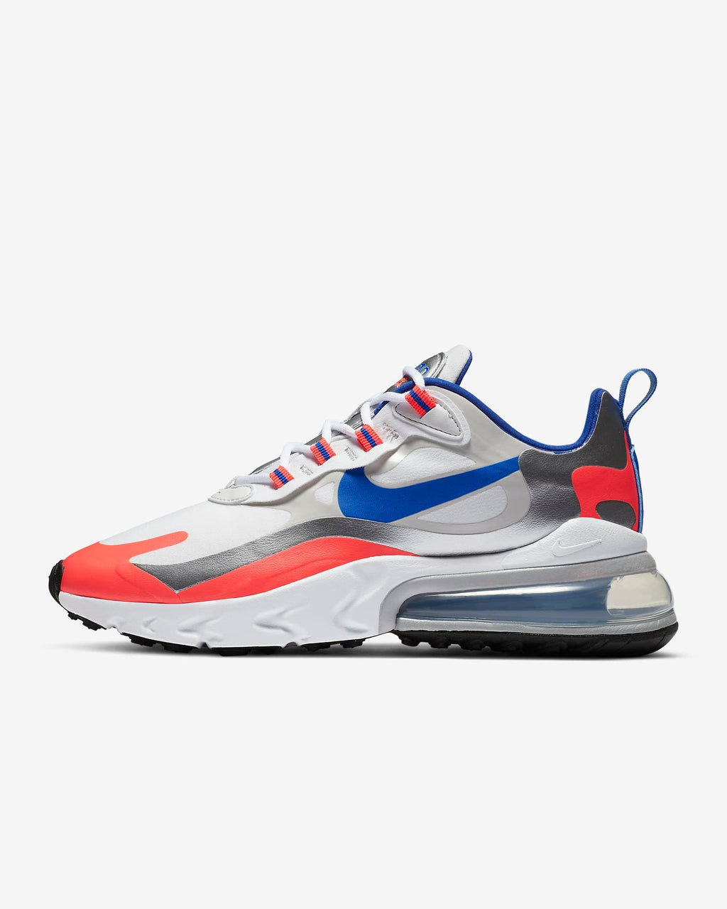 Nike Air Max 270 React Sneakers in White Red Blue CW3094-100 - product image from the listing.