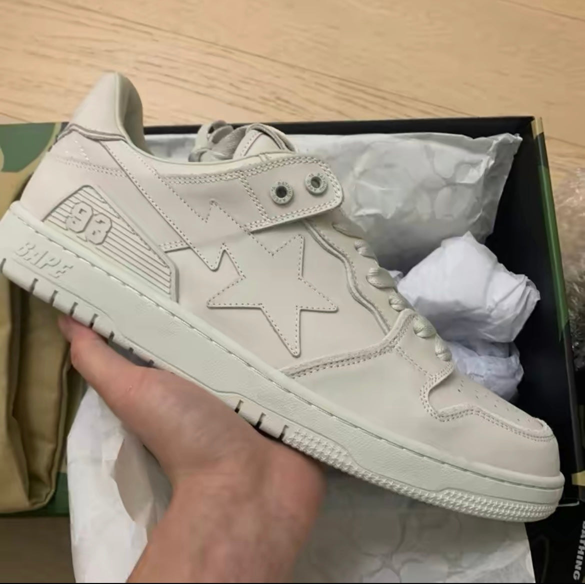 BAPE SK8 Sta Urban Fall Sneakers in White 1H80-191-009 - product image from the listing.