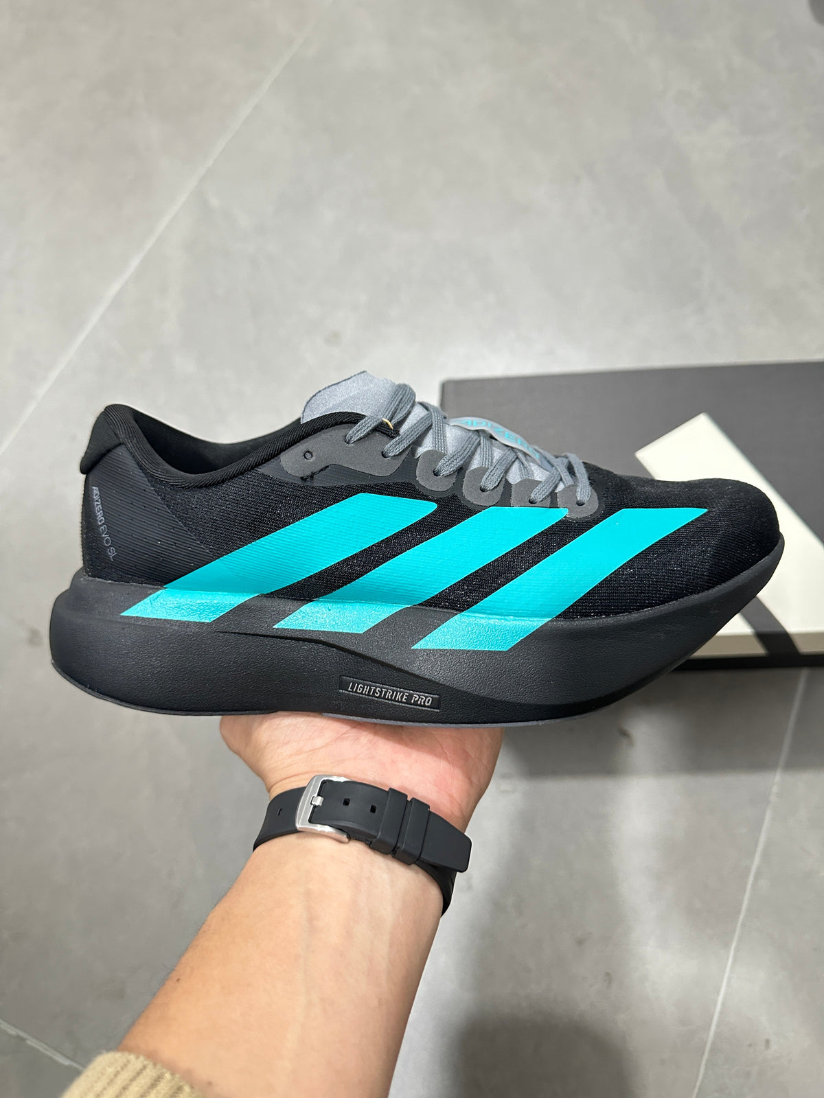 adidas Adizero Lightstrike Pro Shoes for Running Black Cyan - product image from the listing.
