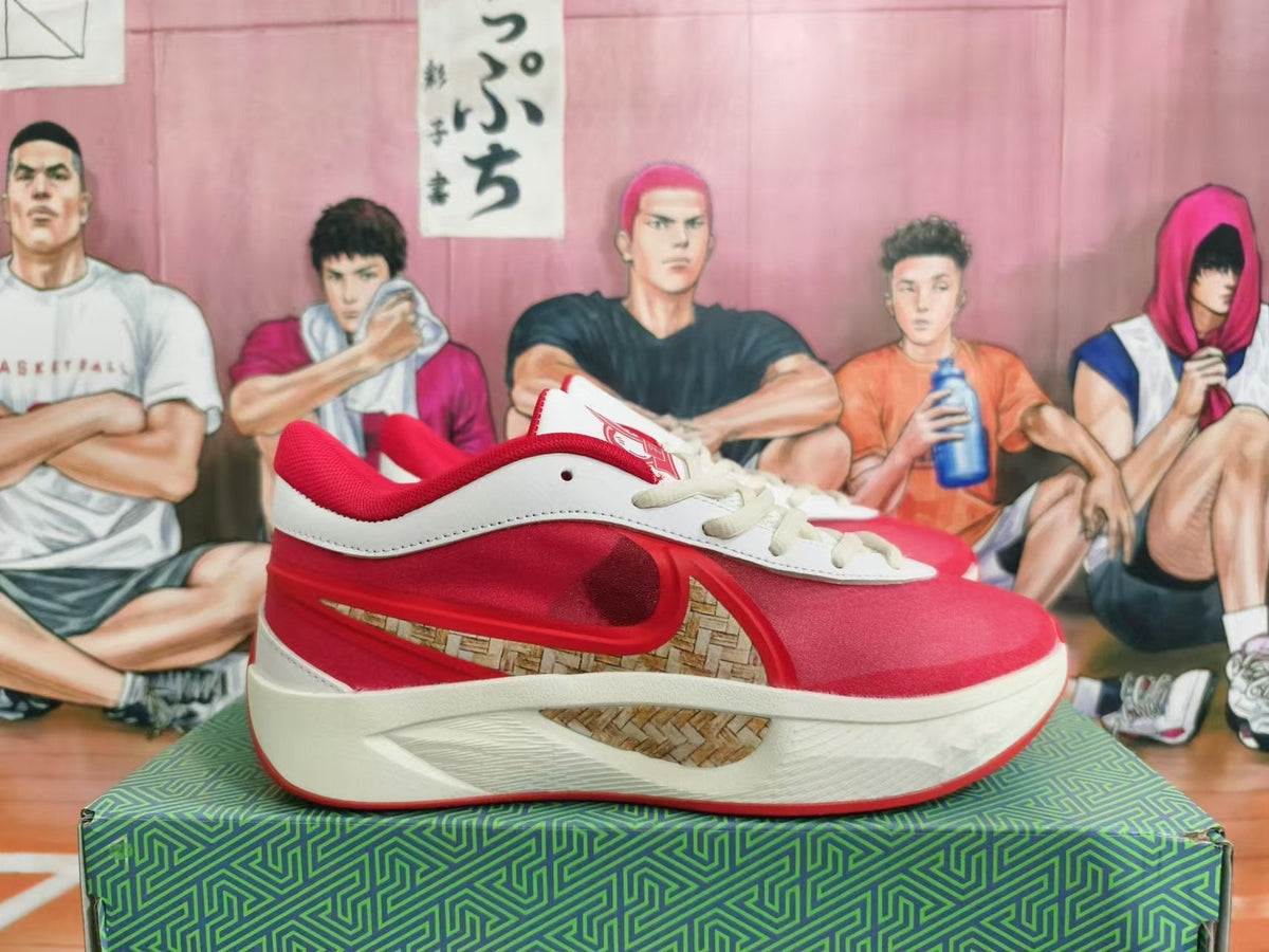 Anta KT 10 Basketball Shoes in White and Red - product image from the listing.