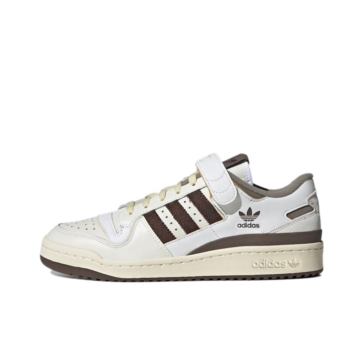 adidas Forum 84 Low Sneakers in White Brown GX4567 - product image from the listing.