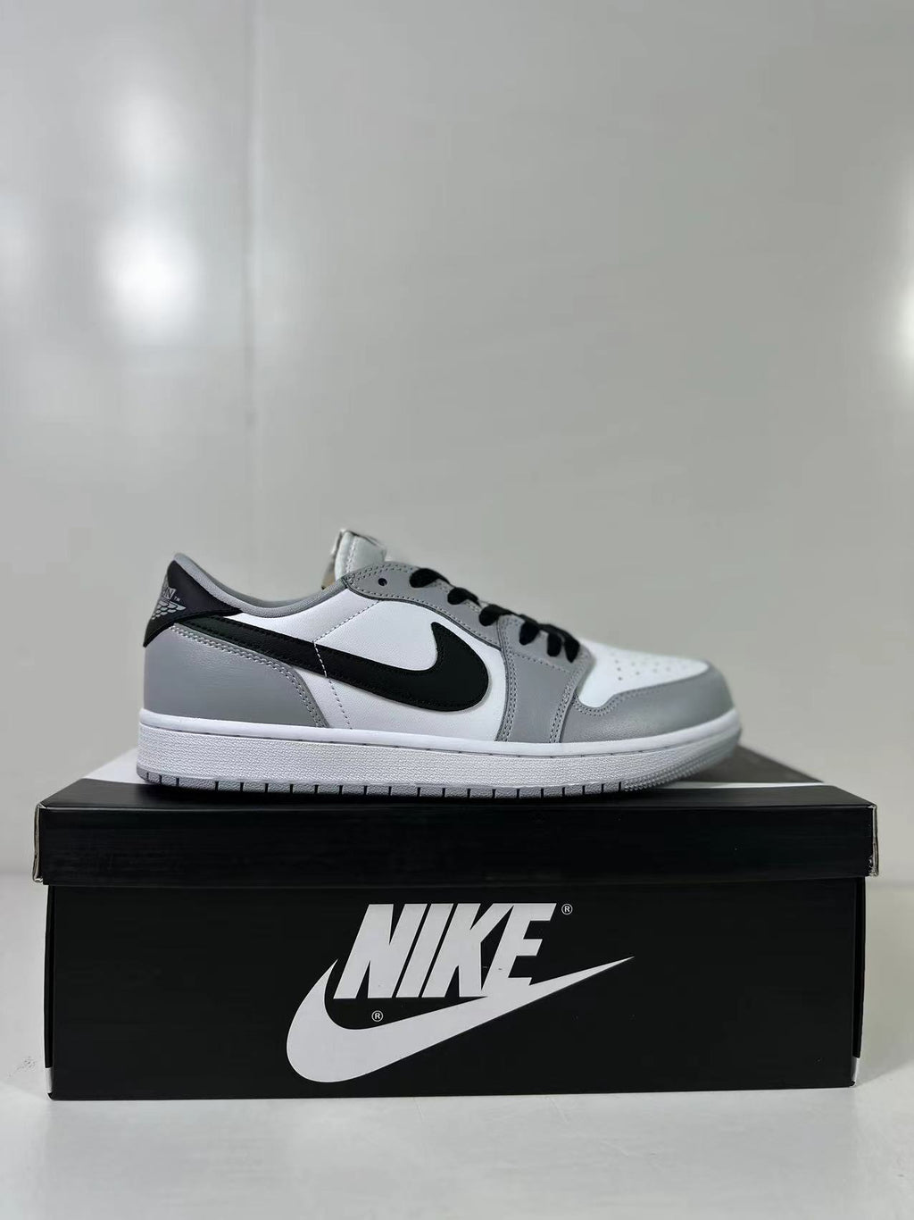 Air Jordan 1 Low OG Barons Sneakers Black Grey CZ0790-110 - product image from the listing.