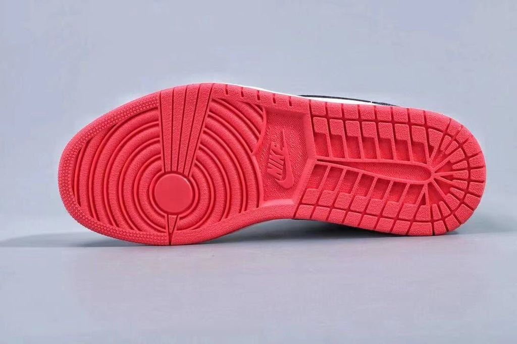 Jordan 1 Low Sneakers in Midnight Navy White Red - product image from the listing.