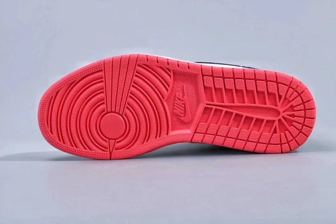 Jordan 1 Low Sneakers in Midnight Navy White Red - product image from the listing.