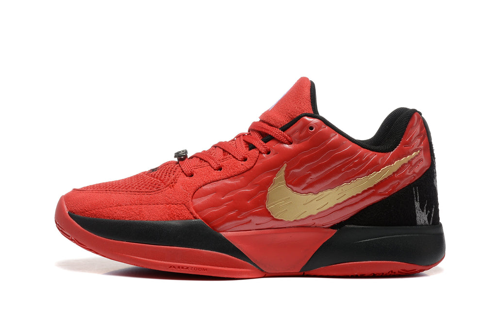 Nike Zoom Kobe 5 Basketball Shoes in Red Black Gold - product image from the listing.