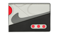 "Red / White / Neutral Grey" Icon Air Max 90 Card Wallet N.100.9740.068 - product image from the listing.