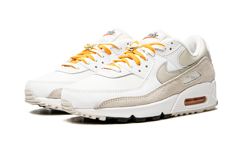 Women's AIR MAX 90 NMS "Light Bone University Gold" DA8709 100 - product image from the listing.