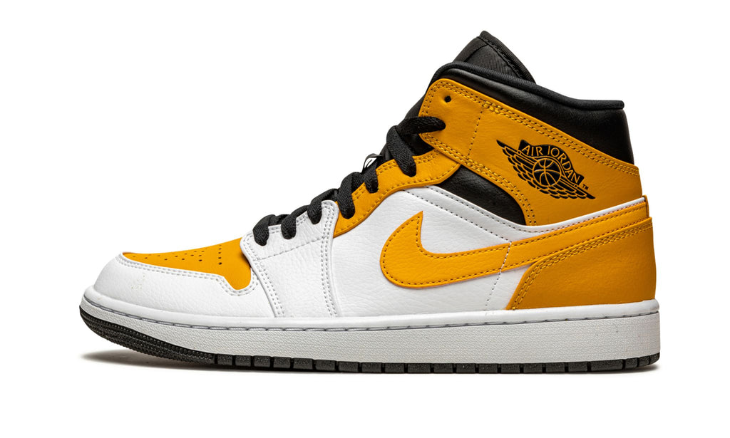 Jordan 1 Mid in University Gold - product image from the listing.