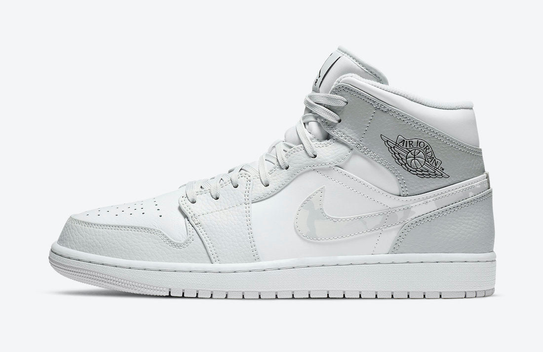 White Camo - Jordan 1 Mid - product photo shown in the listing for this item.