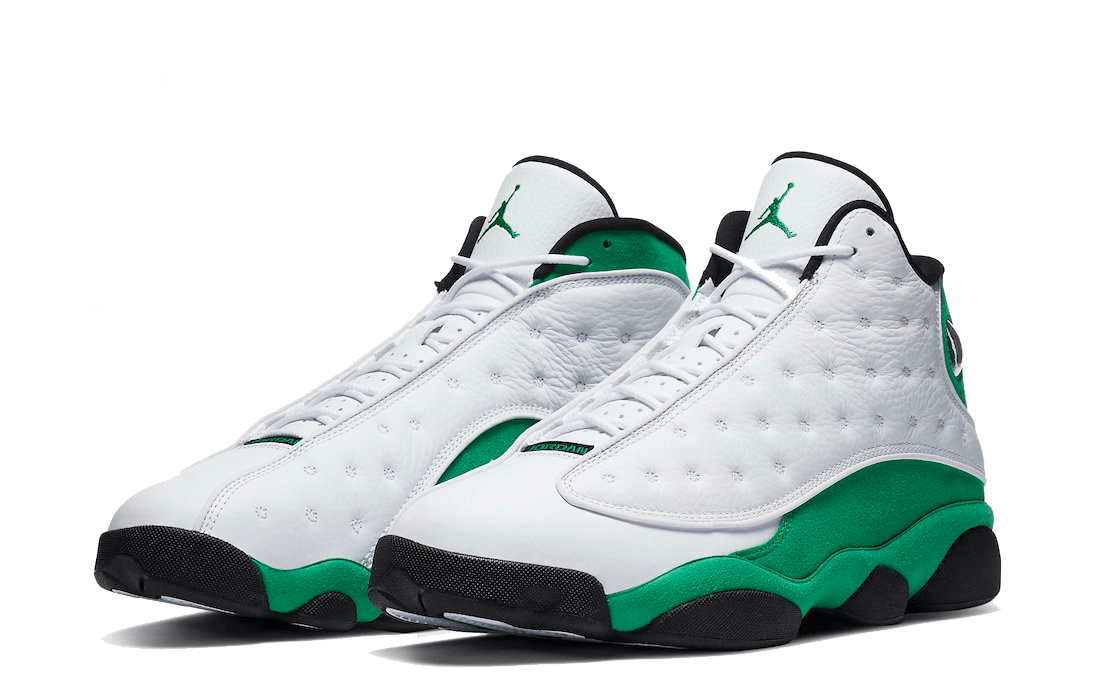 Jordan 13 Retro White Lucky in Green - product image from the listing.