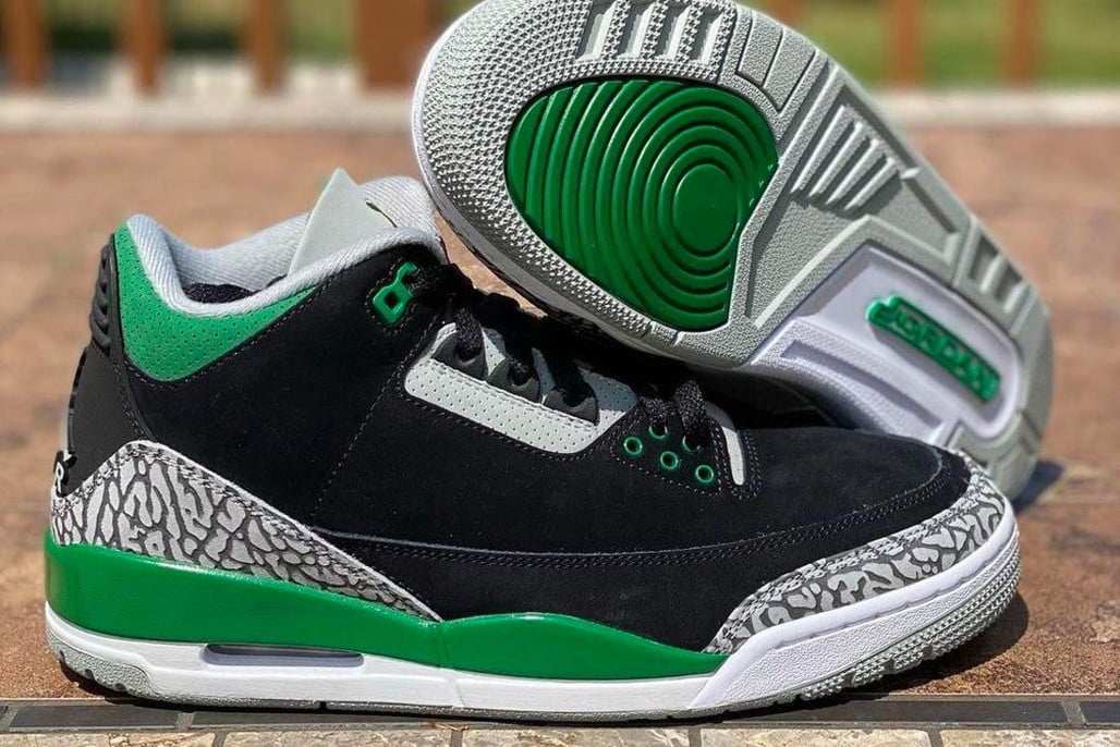 Jordan 3 Retro Pine in Green - product image from the listing.