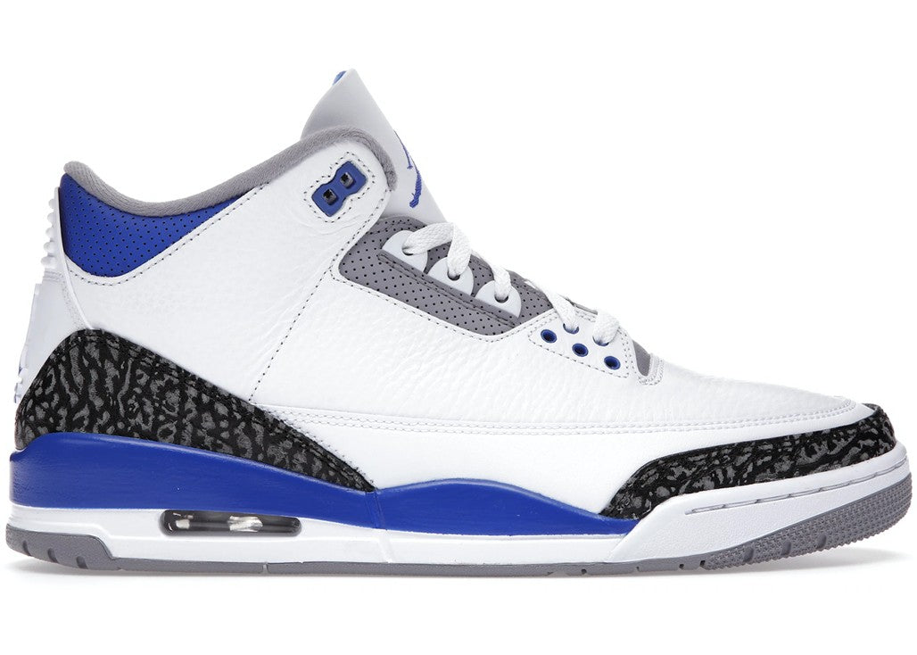 Jordan 3 Retro Racer in Blue - product image from the listing.