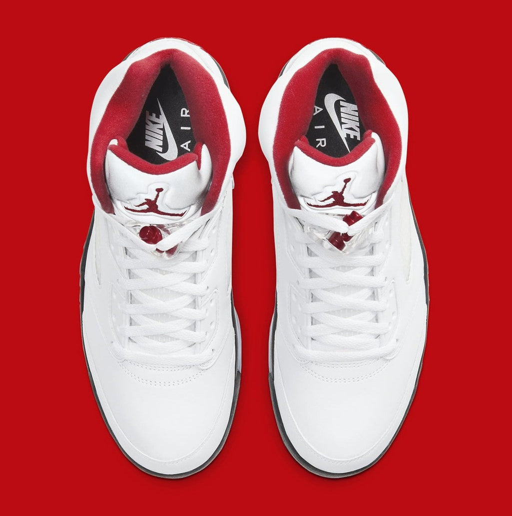 Fire Red Silver Tongue (2020) - Jordan 5 Retro - product image from the listing.