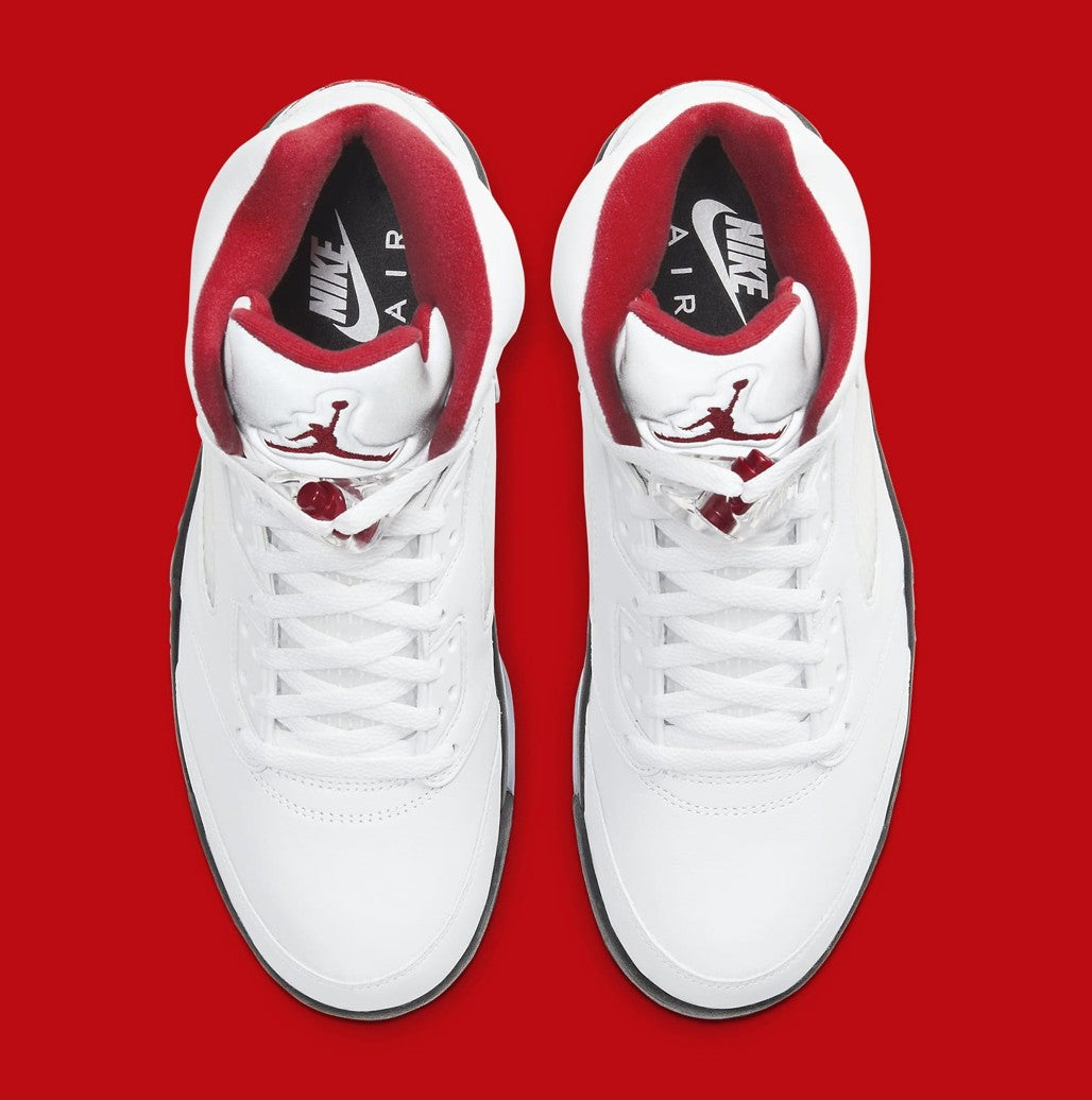 Fire Red Silver Tongue (2020) - Jordan 5 Retro - product image from the listing.