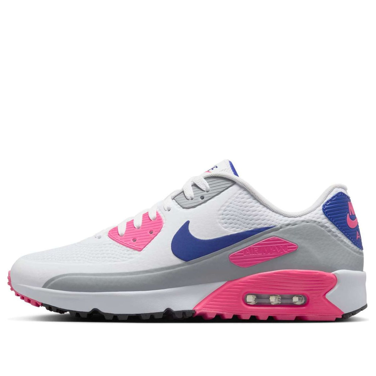 "White Laser Pink Concord" Air Max 90 Golf HV9305 101 - product image from the listing.