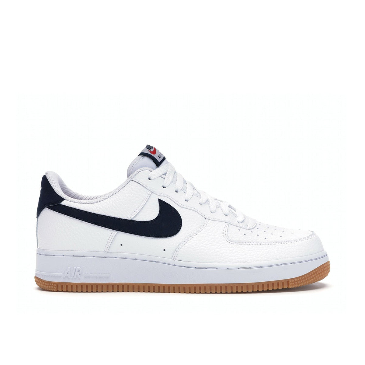 Nike Air Force 1 07 Low White Obsidian in Gum - product image from the listing.