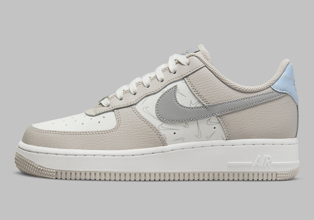 Women's Nike Air Force 1 Low Mini Swooshes Grey - product image from the listing.