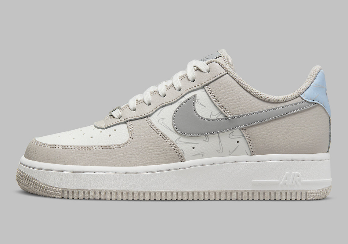 Women's Nike Air Force 1 Low Mini Swooshes Grey - product image from the listing.