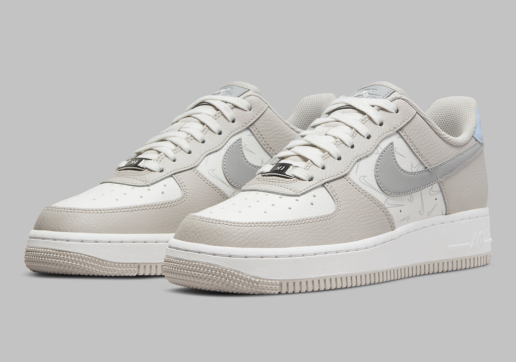 Women's Nike Air Force 1 Low Mini Swooshes Grey - product image from the listing.