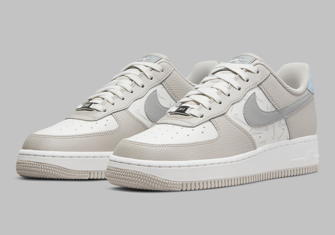 Women's Nike Air Force 1 Low Mini Swooshes Grey - product image from the listing.