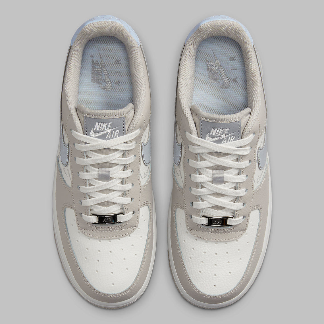 Women's Nike Air Force 1 Low Mini Swooshes Grey - product image from the listing.