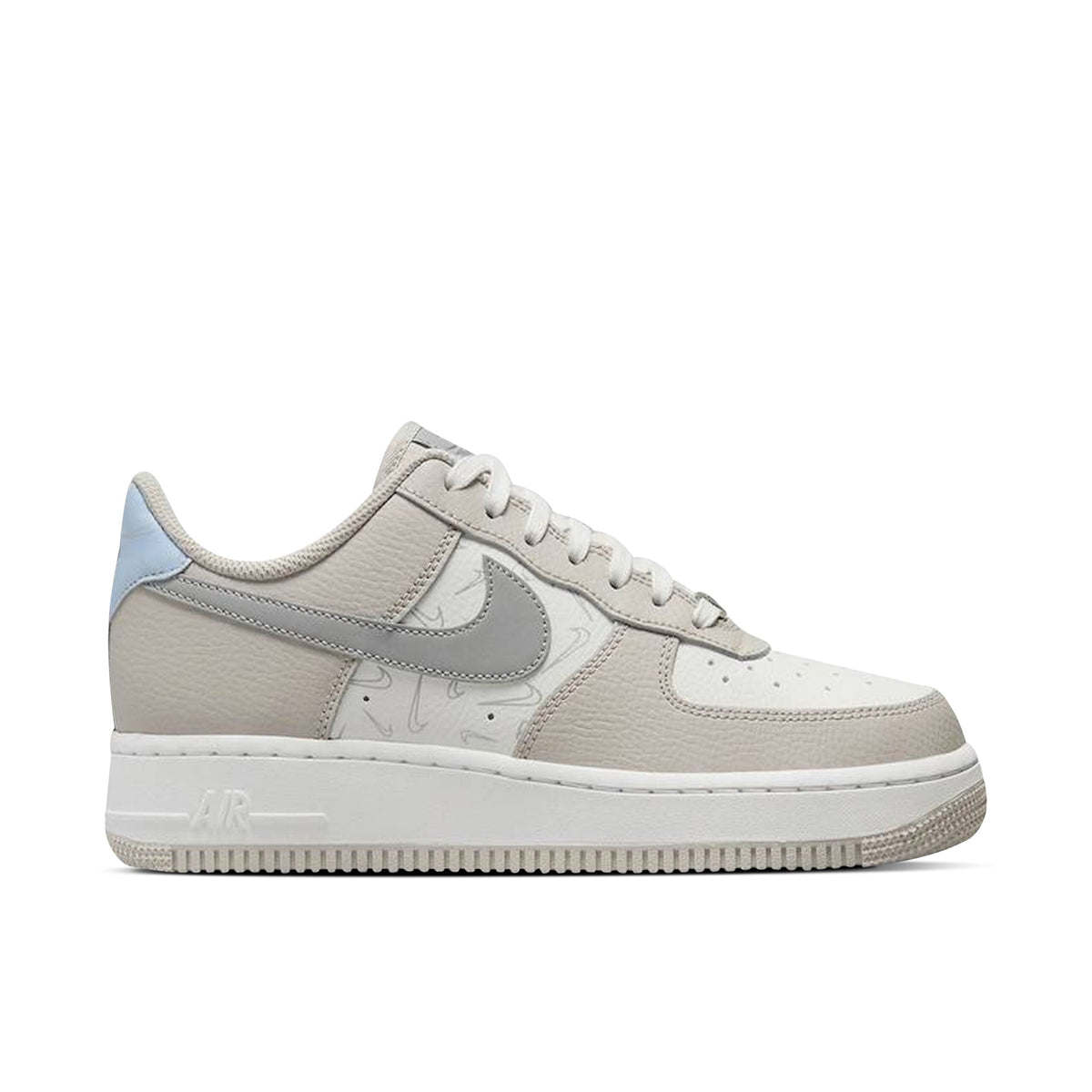 Women's Nike Air Force 1 Low Mini Swooshes Grey - product image from the listing.